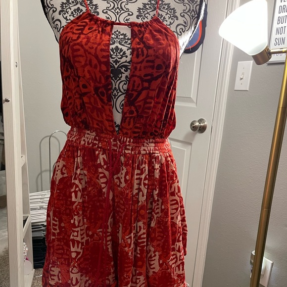 Orange Pattern Free People Dress - Picture 2 of 4